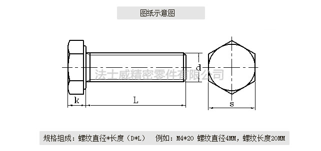 DIN933全牙不銹鋼外六角是不銹鋼緊固件系列中常用的一種，和螺母相配合，使用在對(duì)產(chǎn)品有較高的防腐要求和表面光潔度要求較高的地方,不銹鋼外六角螺絲一般有全牙和半牙兩種 ，而半牙的產(chǎn)品則分為粗桿半牙和細(xì)桿半牙。生產(chǎn)不銹鋼外六角螺絲材料常用的有SUS304和SUS316兩種。流通的不銹鋼外六角螺絲大部分均為全牙。尺寸規(guī)格1